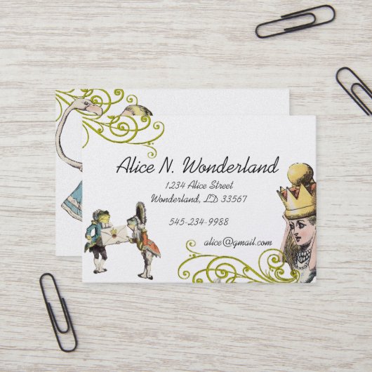 ヴィンテージイラストレーションガールフロッグの修復 名刺 (正面/裏面インサイチュ)