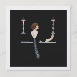 ヴィンテージイラストレーションガール遊ズピアノ