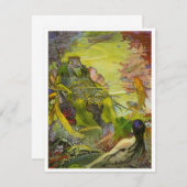 ヴィンテージイラストレーションキング・オブ・メルメイド ノートカード (正面/裏面)