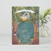 ヴィンテージイラストレーションクレードルツブルーシャワー 招待状 (スタンド正面)