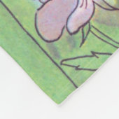 ヴィンテージイラストレーショングリーンガールズルームデコレーション フリースブランケット (角)