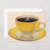 ヴィンテージイラストレーションコーヒーinイエローカップ (正面/裏面)