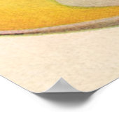 ヴィンテージイラストレーションコーヒーinイエローカップ ポスター (角)