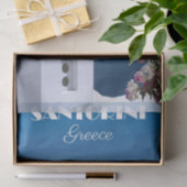 ヴィンテージイラストレーションサントリーニ、ギリシャ旅行 薄葉紙 (ギフト)