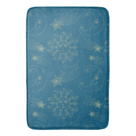 ヴィンテージイラストレーションサンムーンスターズ バスマット