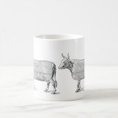 ヴィンテージイラストレーションザ牛福祉マグカップ モーフィングマグカップ (中央)