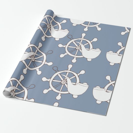 ヴィンテージイラストレーションシームレスパターンホイールおよびtu ラッピングペーパー (アンロールド)