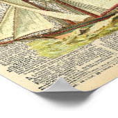 ヴィンテージイラストレーションデンマークの船舶辞書ページ ポスター (角)