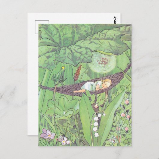 ヴィンテージイラストレーショントゥンベリーナバイエルザベスコウ ポストカード (正面/裏面)