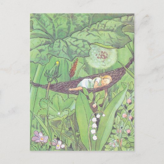 ヴィンテージイラストレーショントゥンベリーナバイエルザベスコウ ポストカード (正面)