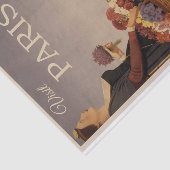 ヴィンテージイラストレーショントラベルパリ，フランス 薄葉紙 (詳細)