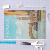 ヴィンテージイラストレーショントラベルヴェネツィア、イタリア 薄葉紙 (クラフト)