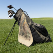 ヴィンテージイラストレーションヌサッチ ゴルフタオル (グリーン)