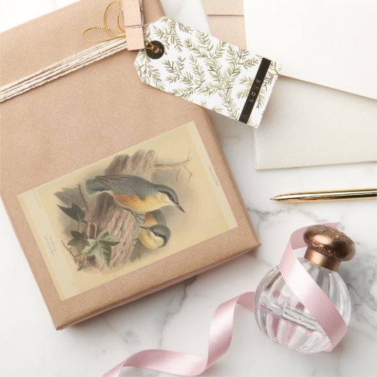 ヴィンテージイラストレーションヌサッチ 長方形シール (ギフト)