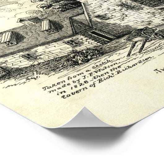 ヴィンテージイラストレーションハウスノリストウンPA ポスター (角)