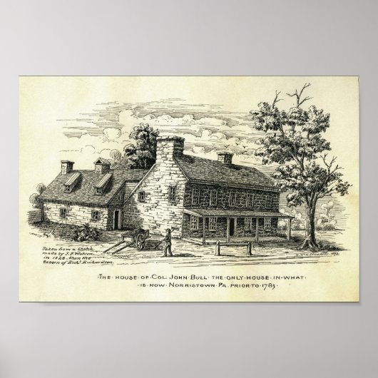 ヴィンテージイラストレーションハウスノリストウンPA ポスター (正面)