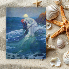 ヴィンテージイラストレーションハワードピールザマーメイド ポストカード