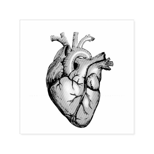 ヴィンテージイラストレーションハート セルフインキングスタンプ (デザイン)