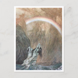 ヴィンテージイラストレーションバイアーサーラクカムリングや輪サイクル ポストカード