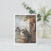 ヴィンテージイラストレーションバイアーサーラクカムリングや輪サイクル ポストカード (スタンド正面)