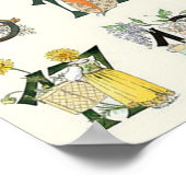 ヴィンテージイラストレーションバイオティリアアデルボルグ ポスター (角)