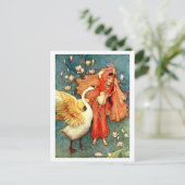 ヴィンテージイラストレーションバイワーウィックゴブルスワンメイド ポストカード (スタンド正面)