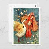 ヴィンテージイラストレーションバイワーウィックゴブルスワンメイド ポストカード (正面/裏面)