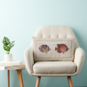 ヴィンテージイラストレーションバタフライ ランバークッション (椅子)