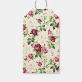 ヴィンテージイラストレーションバラの中立基準 ギフトタグ (正面)