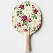 ヴィンテージイラストレーションバラの中立基準 卓球ラケット (裏面)