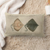 ヴィンテージイラストレーションバートンスケート ランバークッション (ブランケット)