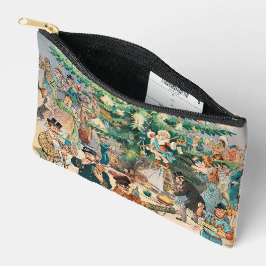 ヴィンテージイラストレーションパックのクリスマスツリー， 1902 アクセサリーポーチ (見開き)