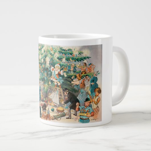 ヴィンテージイラストレーションパックのクリスマスツリー, 1902 ジャンボコーヒーマグカップ (正面右)