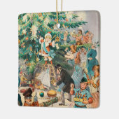 ヴィンテージイラストレーションパックのクリスマスツリー， 1902 セラミックオーナメント (左)