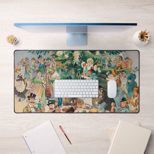 ヴィンテージイラストレーションパックのクリスマスツリー, 1902 デスクマット (オフィス1)