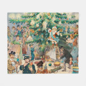 ヴィンテージイラストレーションパックのクリスマスツリー, 1902 フリースブランケット (正面(横))