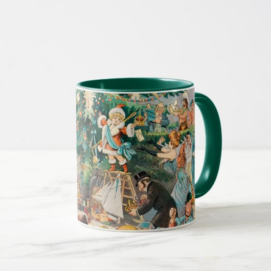 ヴィンテージイラストレーションパックのクリスマスツリー, 1902 マグカップ (正面右)