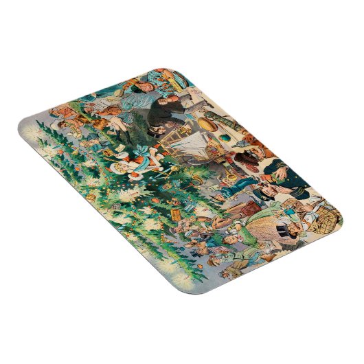 ヴィンテージイラストレーションパックのクリスマスツリー, 1902 マグネット (右側)