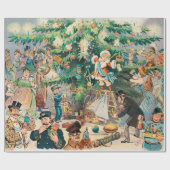 ヴィンテージイラストレーションパックのクリスマスツリー, 1902 ラッピングペーパー (フラット)