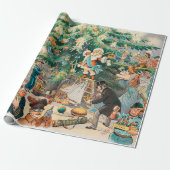 ヴィンテージイラストレーションパックのクリスマスツリー, 1902 ラッピングペーパー (アンロールド)