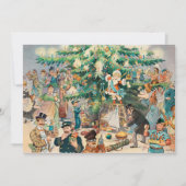 ヴィンテージイラストレーションパックのクリスマスツリー, 1902 招待状 (正面)