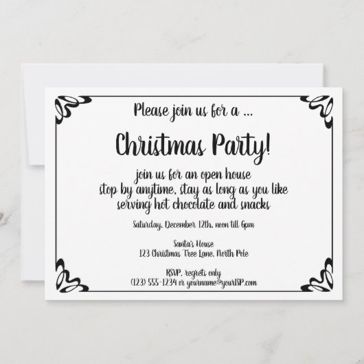 ヴィンテージイラストレーションパックのクリスマスツリー, 1902 招待状 (裏面)