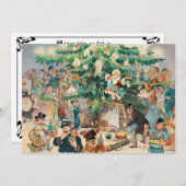 ヴィンテージイラストレーションパックのクリスマスツリー, 1902 招待状 (正面/裏面)