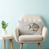 ヴィンテージイラストレーションフィッシュゼウス繊毛 ランバークッション (椅子)