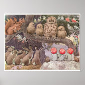 ヴィンテージイラストレーションフォレストチルドレンズエルサベスコウ ポスター (正面)