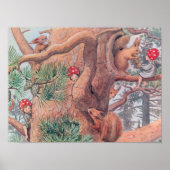 ヴィンテージイラストレーションフォレストチルドレンズエルサベスコウ ポスター (正面)