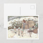 ヴィンテージイラストレーションフォレストチルドレンズエルサベスコウ ポストカード (正面/裏面)