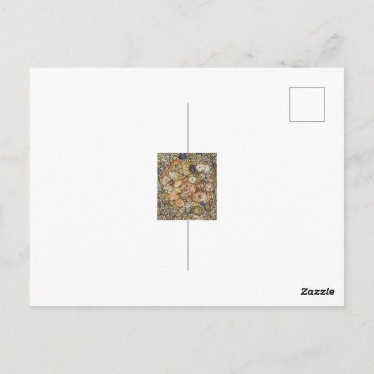 ヴィンテージイラストレーションフランスのアニー「薄紫ベール」 ポストカード (裏面)