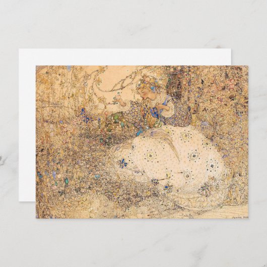 ヴィンテージイラストレーションフランスの摘み花 (正面/裏面)