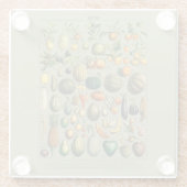 ヴィンテージイラストレーションフルーツ ガラスコースター (裏面)